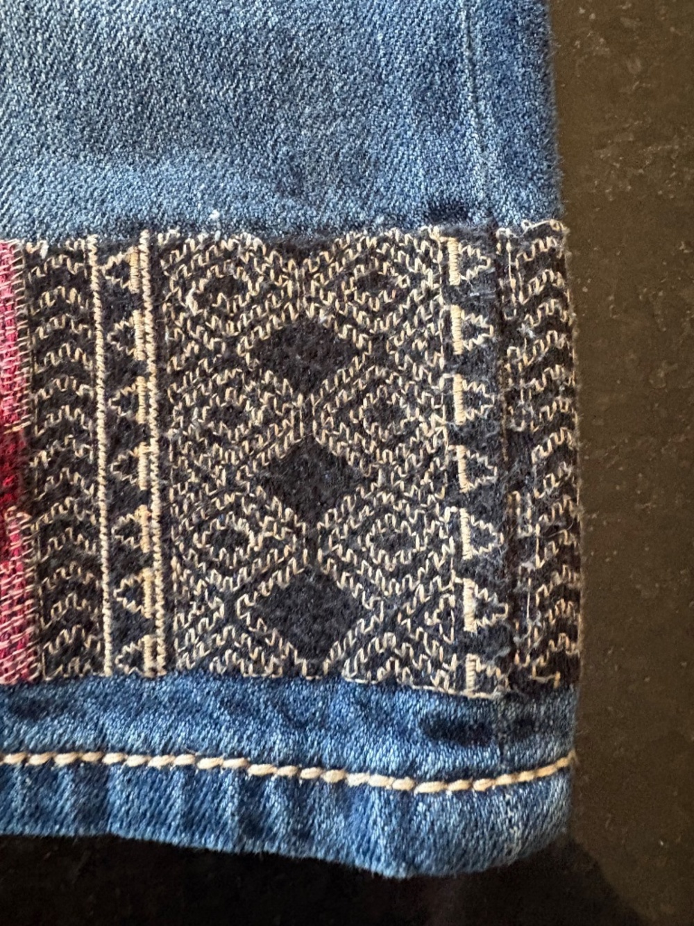 Miss Me High Rise Denim Skirt Size 31 Southwestern Western Y2K - Picture 10 of 14
